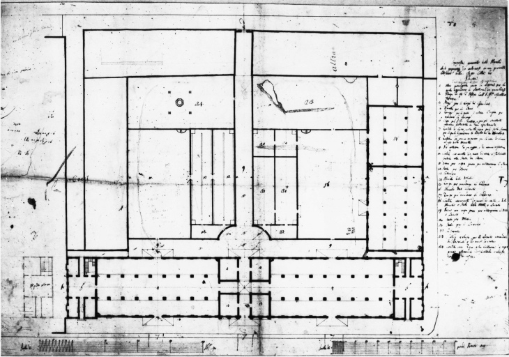 Venezia - Macello Generale - progetto - pianta (negativo) di anonimo (seconda meta' XX)
