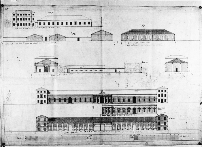 Venezia - Macello Generale - progetto - prospetto - sezioni (negativo) di anonimo (seconda meta' XX)