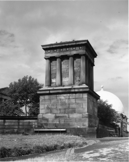 Edimburgo - Calton Hill - Monumento a John Playfair - veduta (positivo) di Playfair, William Henry, Kersting, A. F (seconda meta' XX)