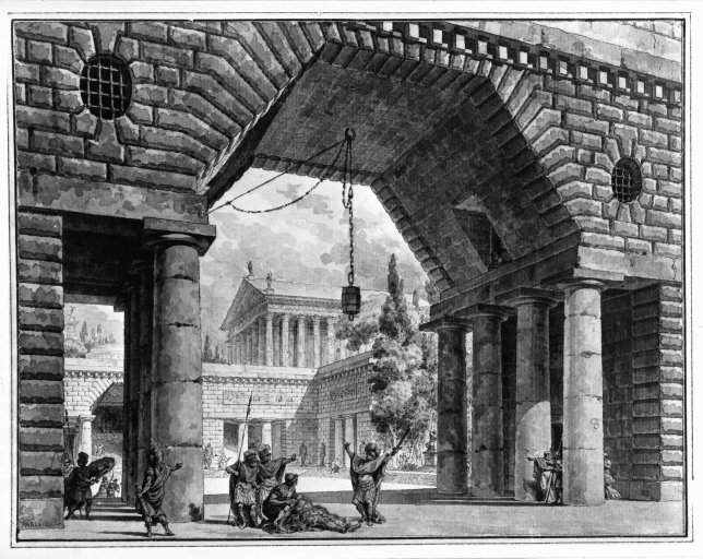 Scenografia (negativo) di Pâris, Pierre-Adrien, Musy, Jean (seconda meta' XX)