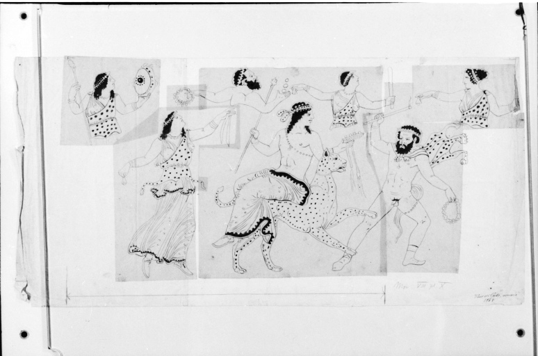 Paestum - vaso - Eracle - follia (positivo) di Helbig, Wolfgang, anonimo (seconda meta' XX)