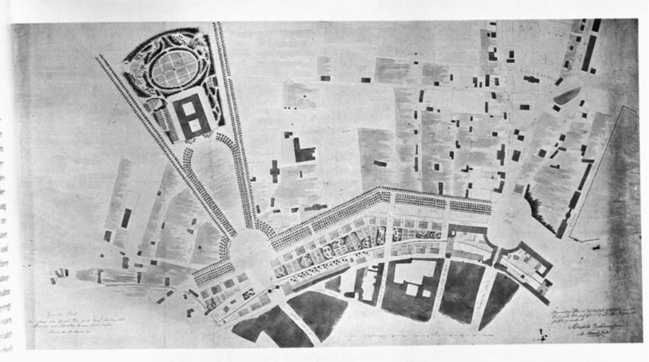 Monaco di Baviera di Baviera - Sendlinger Tor - planimetria - progetto (negativo) di von Sckell, Lud, anonimo (seconda meta' XX)