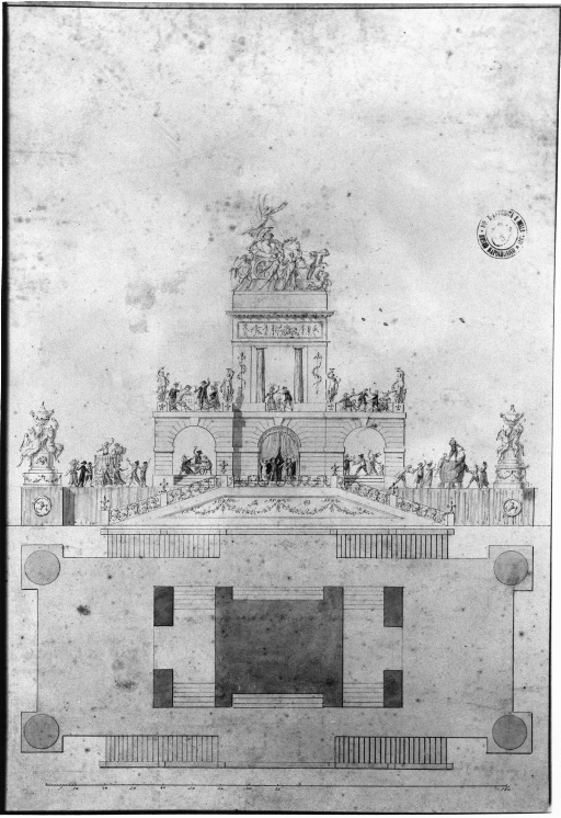 Arco di trionfo - progetto (negativo) di Valadier, Giuseppe, Foto Giandean, Roma (seconda meta' XX)