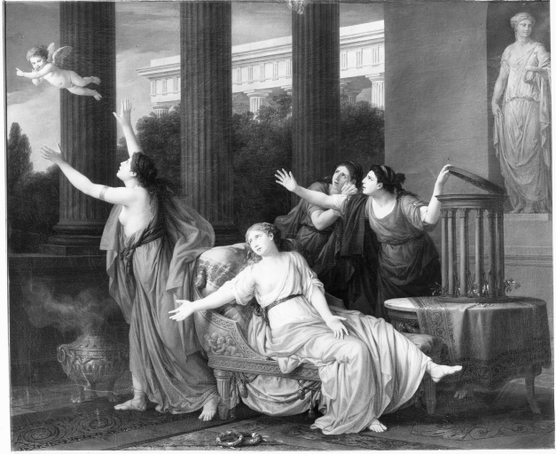 Amore - schiavitù (negativo) di Vien, Joseph-Marie, anonimo (seconda meta' XX)