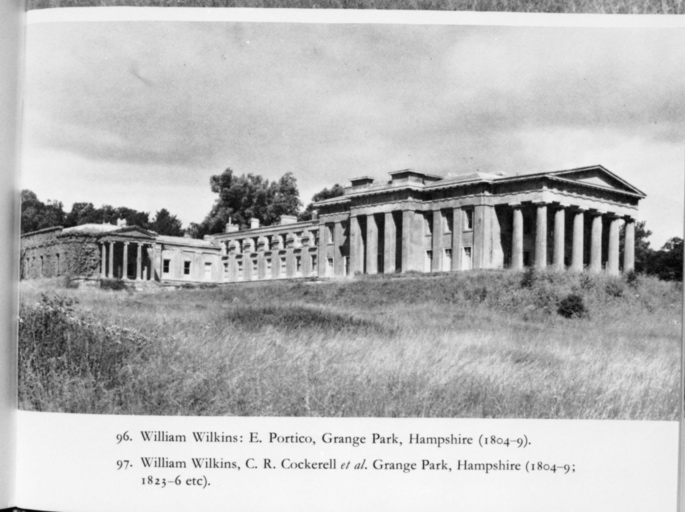 Northington - Grange park - veduta (positivo) di Wilkins, William, Cockerell, Charles Robert, anonimo (seconda meta' XX)