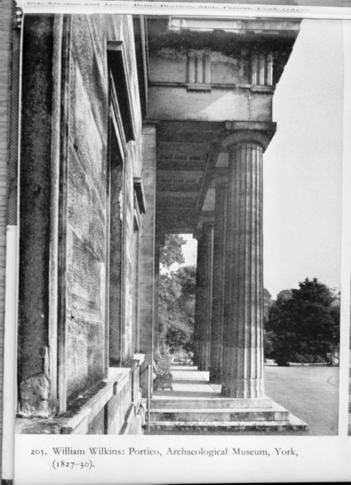 York - Archeological Museum - veduta (negativo) di Wilkins, William, anonimo (seconda meta' XX)