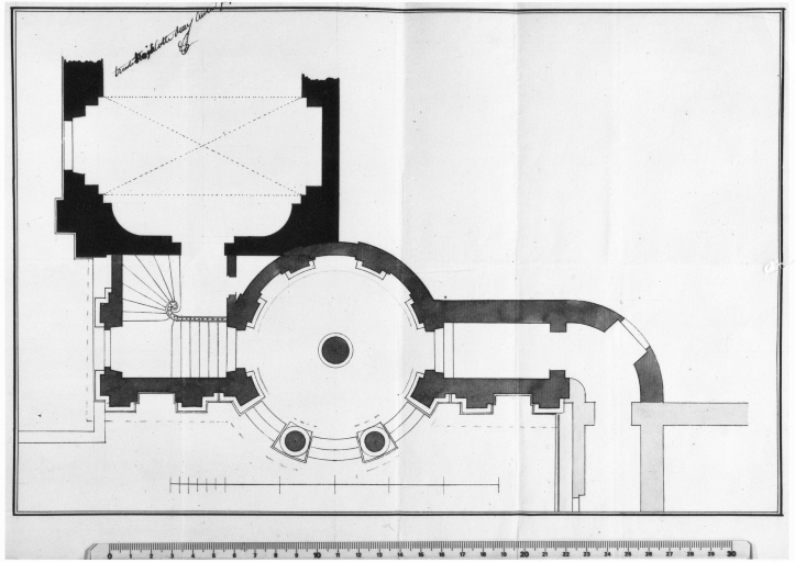 Catello di Menars - Tempio dell'abbondanza - progetto (positivo) di Soufflot, Jacques-Germain, Caisse Nationale des Monuments Historiques et des Sites - Service photographique (seconda meta' XX)