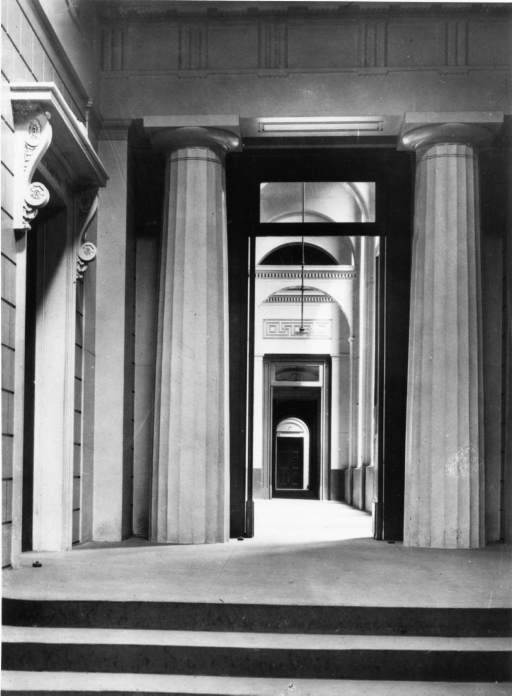 Londra - Bank of England - entrata - veduta (positivo) di Soane, John, anonimo (seconda meta' XX)