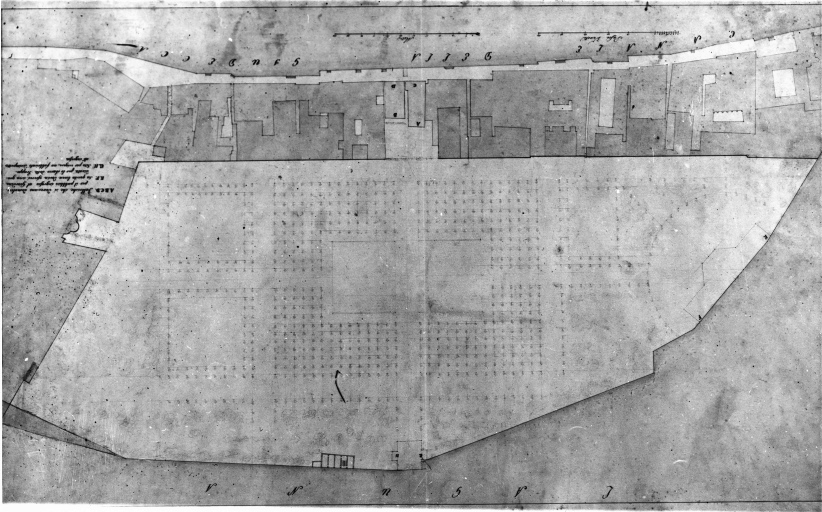 Venezia - Giudecca - passeggio - piazza d'armi - planimetria - progetto (positivo) di Selva, Giannantonio, anonimo (seconda meta' XX)