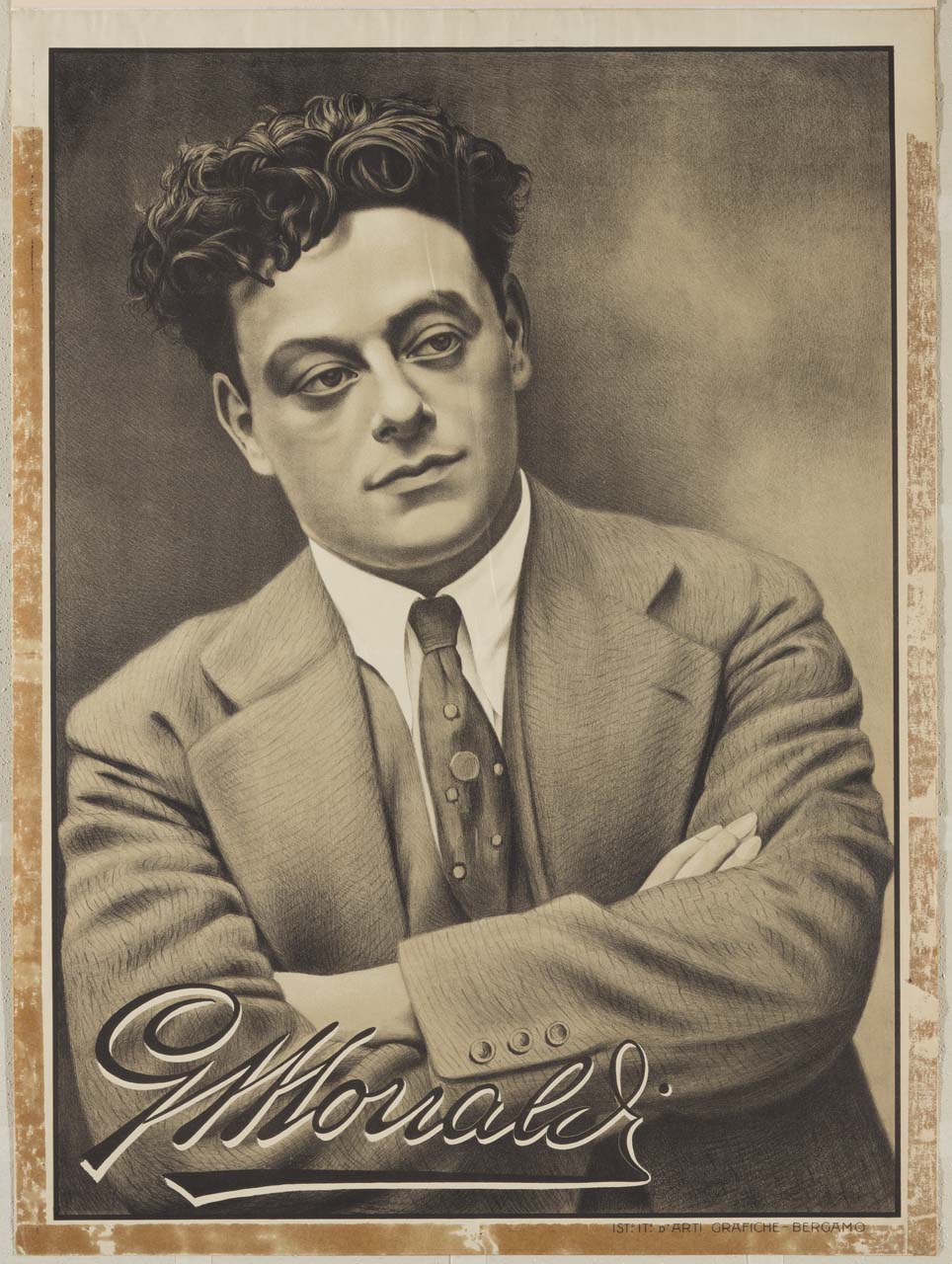 ritratto a mezzo busto di Gastone Monaldi (manifesto) - ambito italiano (sec. XX)