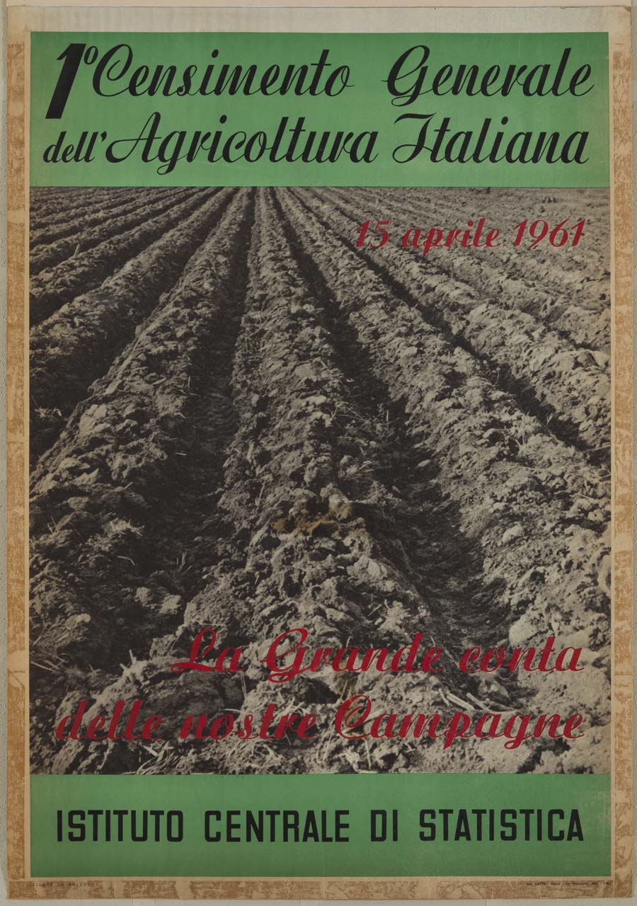 veduta di un campo arato (manifesto) - ambito italiano (sec. XX)