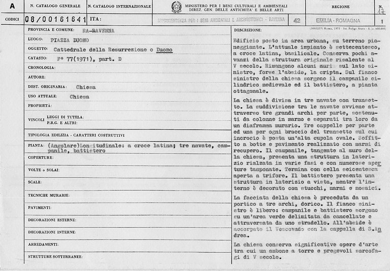 Cattedrale della Resurrezione (cattedrale) - Ravenna (RA)  (IV, fine)