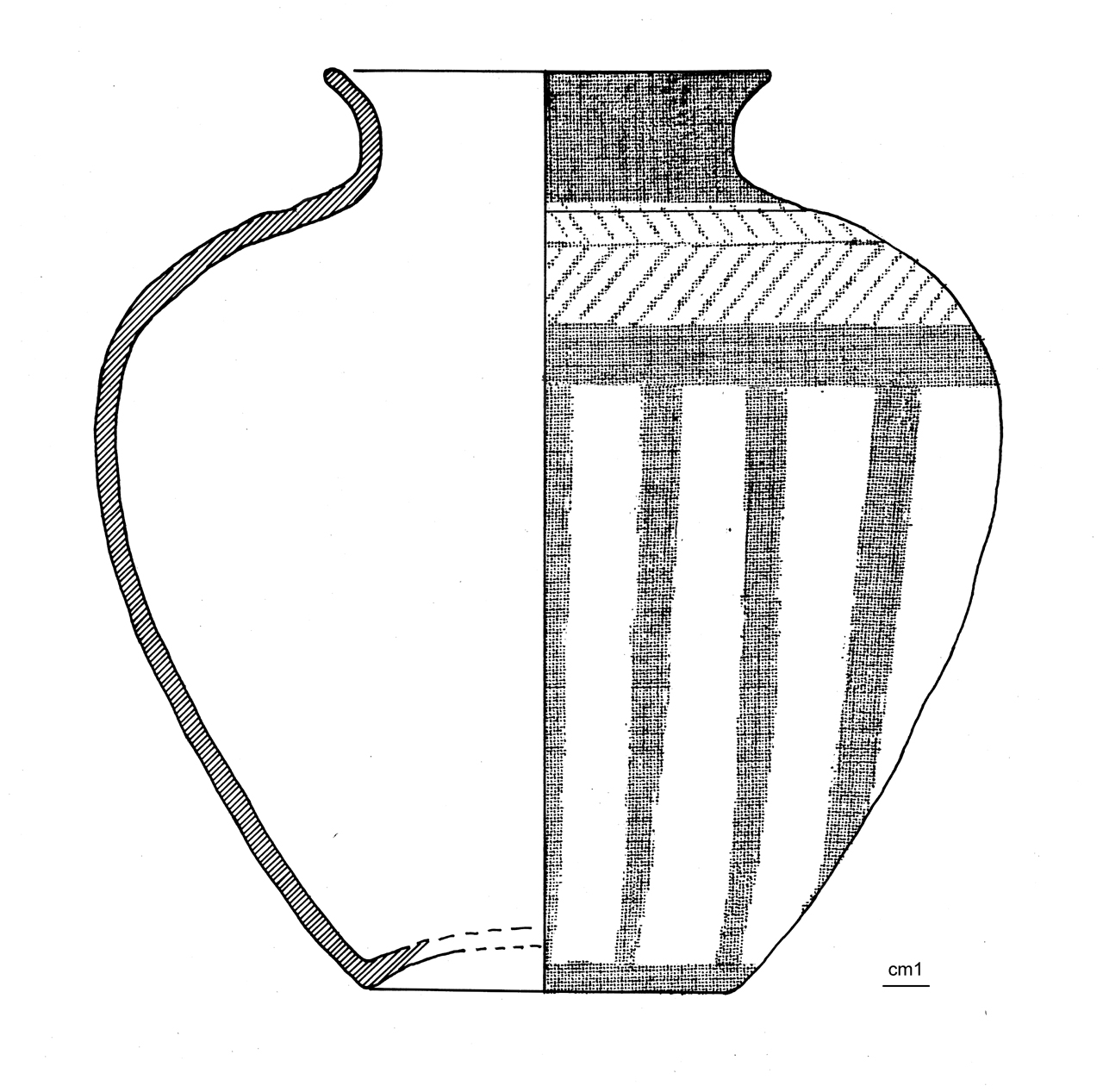 olla ovoide, Peroni 74,9 - cultura di Golasecca (seconda metà VI a.C)