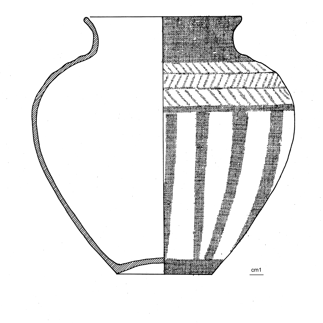 olla ovoide - cultura di Golasecca (seconda metà VI a.C)