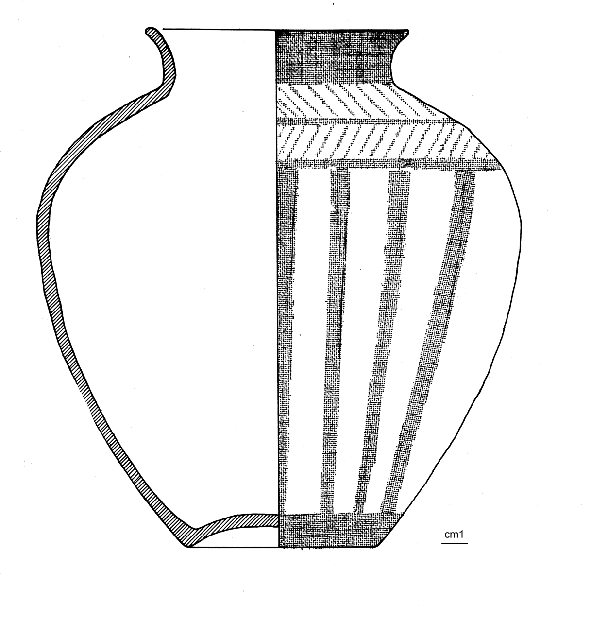 olla ovoide - cultura di Golasecca (G. II B) (seconda metà VI a.C)