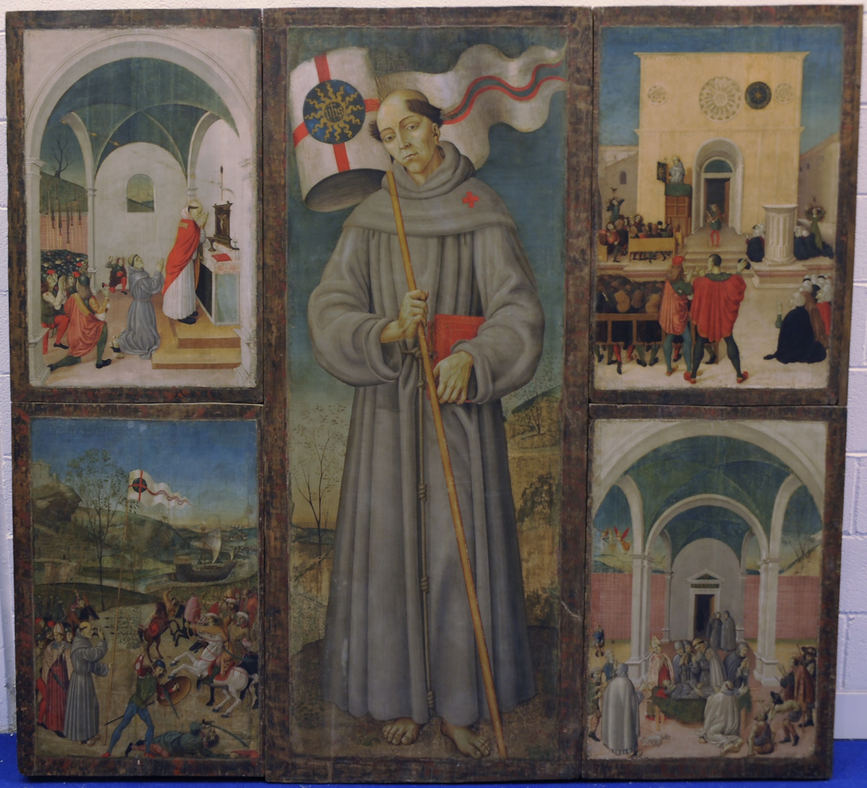 Episodi della vita di S. Giovanni da Capestrano (polittico) di Maestro di San Giovanni da Capestrano (attribuito) (fine sec. XV)