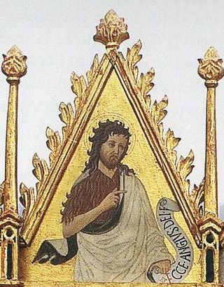 San Giovanni Battista (scomparto di polittico) di Maestro dei Polittici Crivelleschi (ultimo quarto sec. XV)