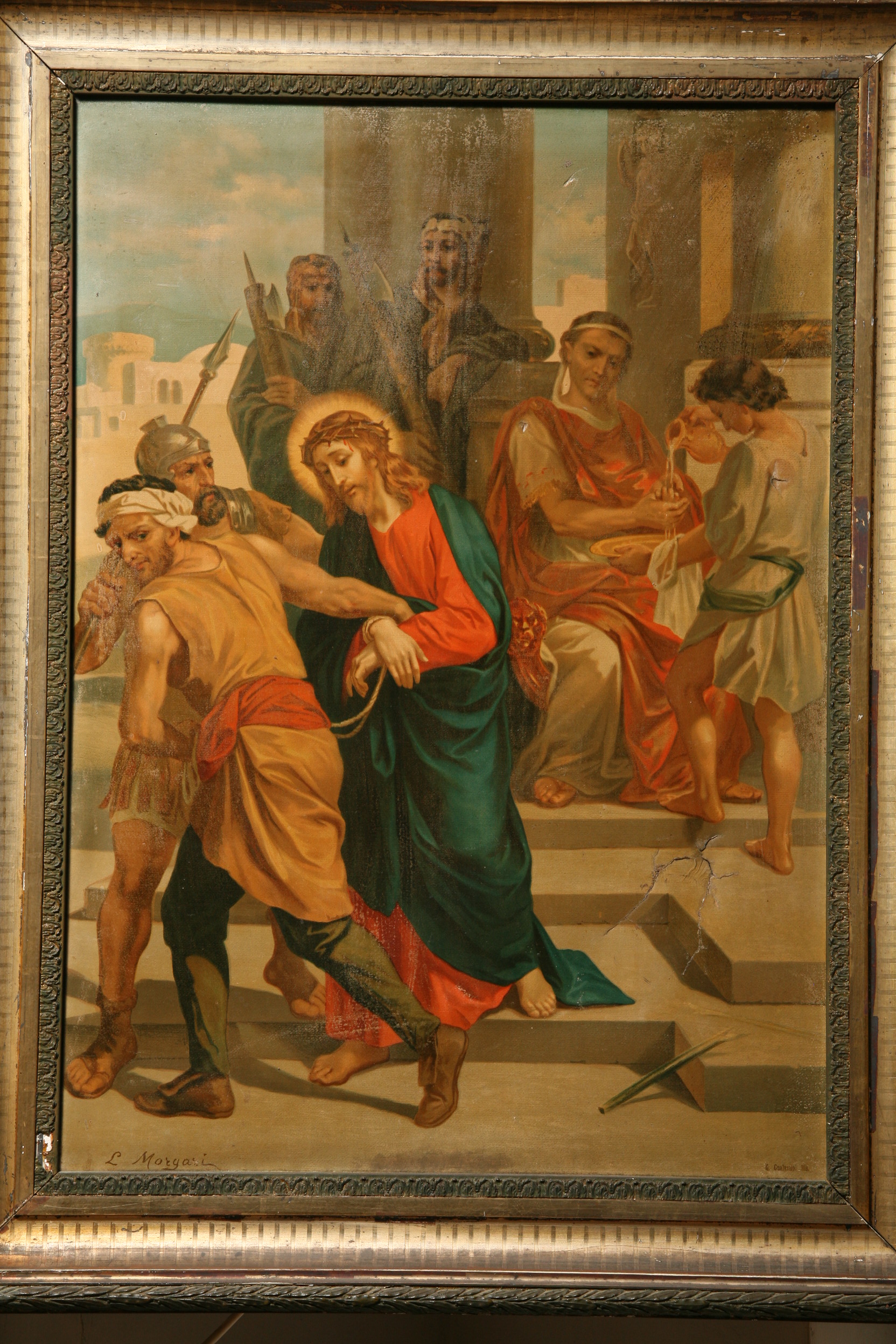 stazioni della Via Crucis (stampa) di Morgari Luigi (primo quarto sec. XX)