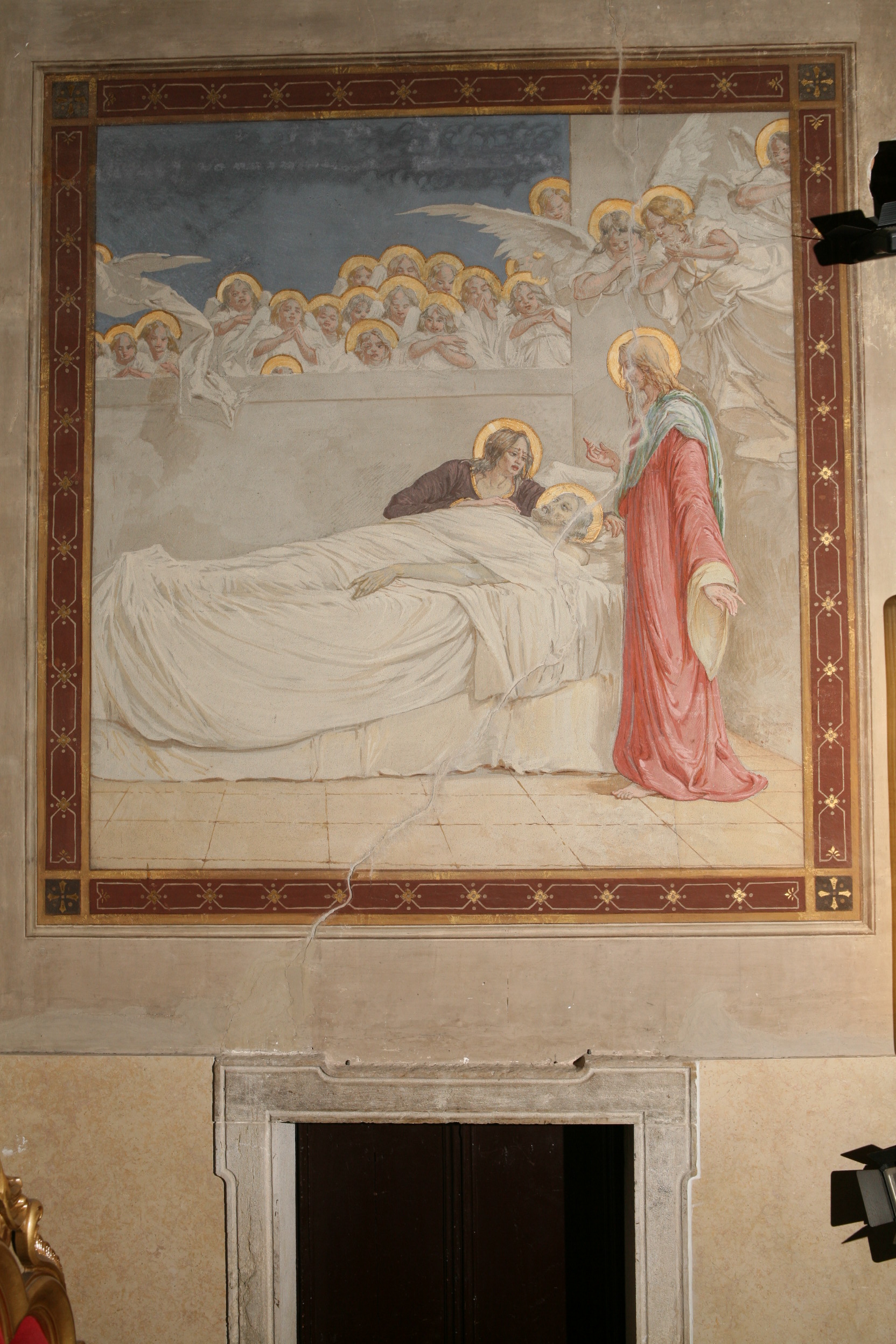 transito di San Giuseppe (dipinto, elemento d'insieme) di Cherubini Giuseppe (primo quarto sec. XX)
