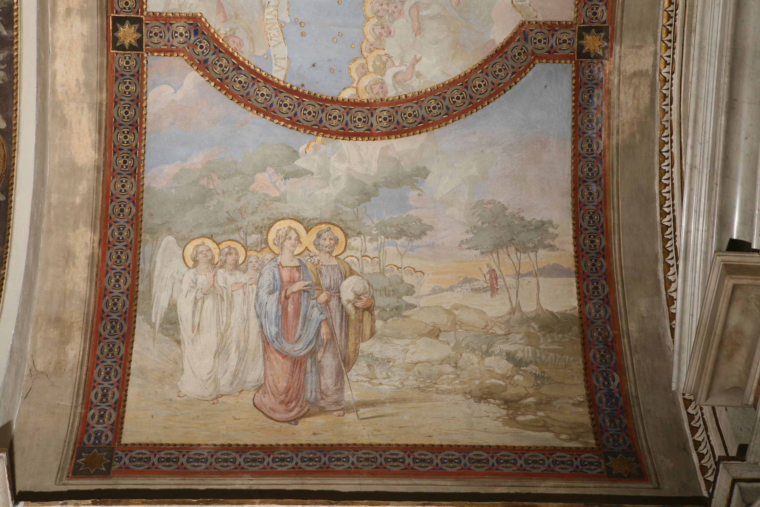 San Giuseppe conduce Maria Vergine nella sua casa (dipinto, elemento d'insieme) di Cherubini Giuseppe (primo quarto sec. XX)