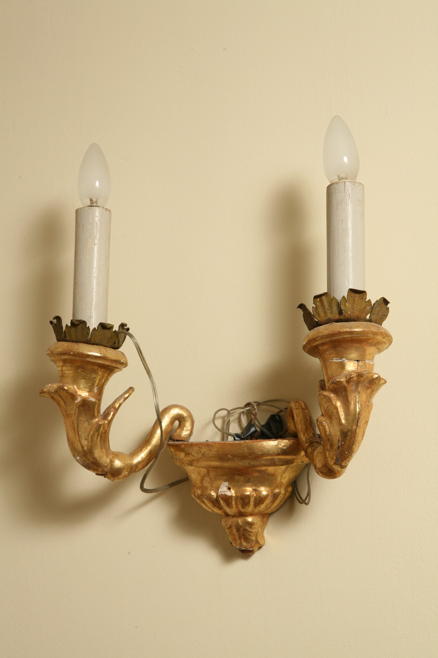 lampada a muro, coppia - bottega veneta (seconda meta' sec. XIX)