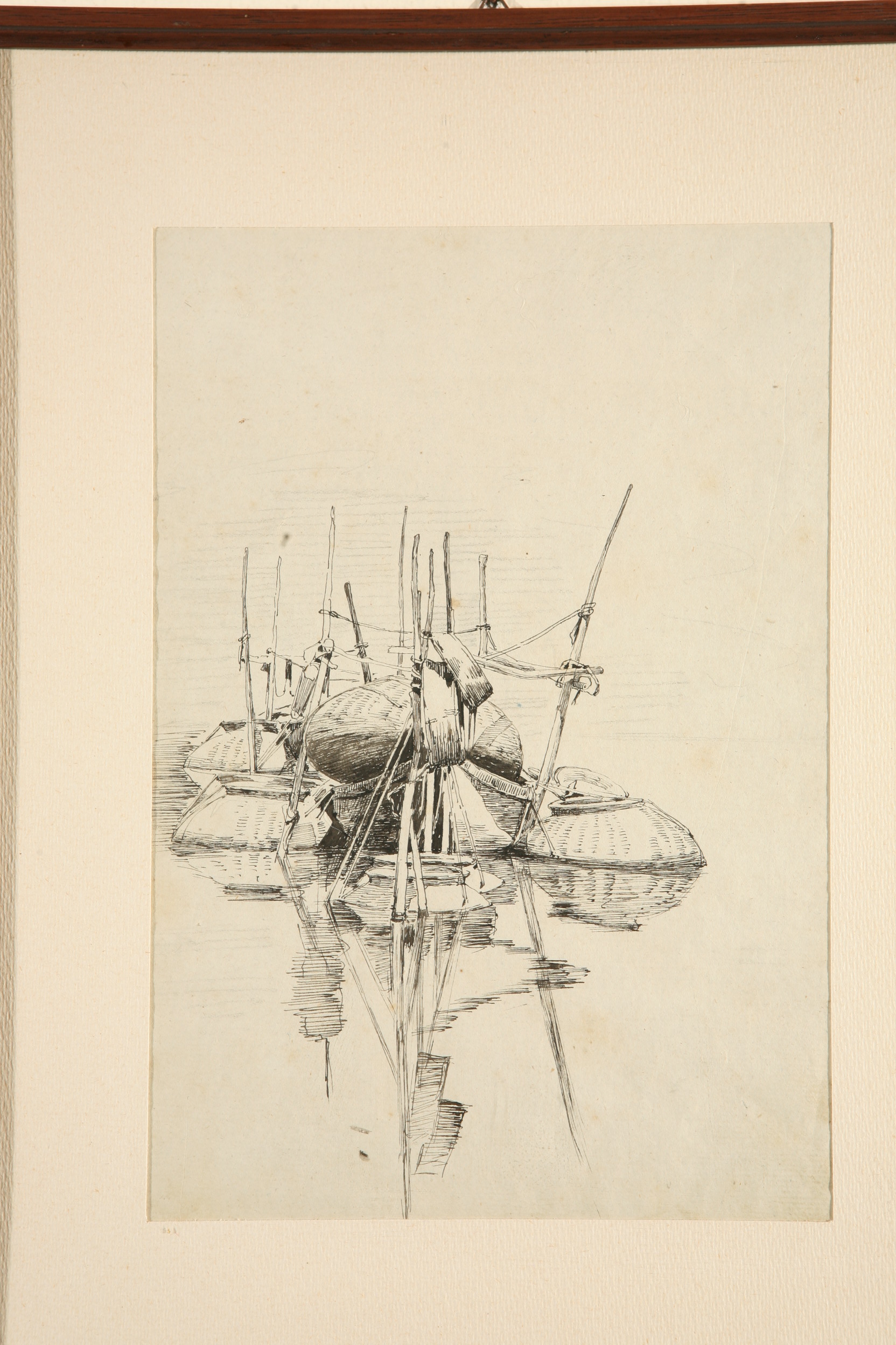Vieri, vieri sulla laguna di Chioggia (disegno, opera isolata) di Naccari Aristide (ultimo quarto sec. XIX)