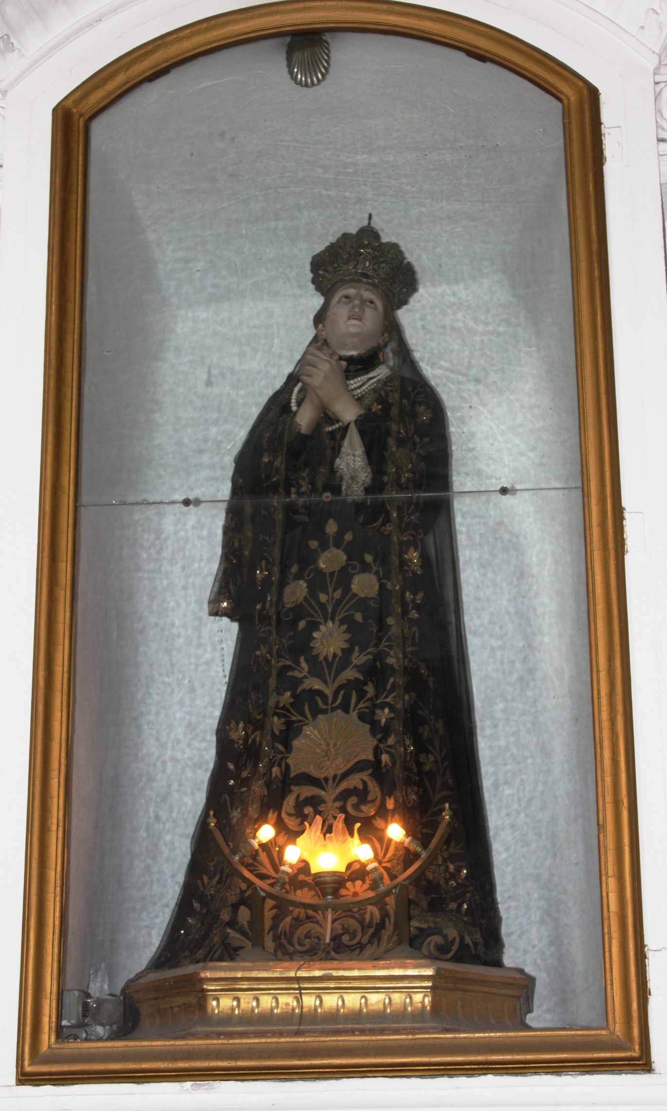 Madonna Addolorata (statua vestita, opera isolata) - bottega campana (inizio/ inizio sec. XX)