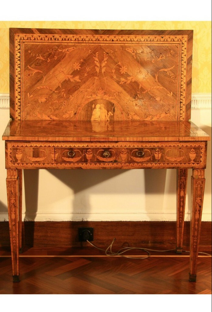 tavolo da muro, coppia di Giuseppe Maggiolini (bottega) (fine/ inizio secc. XVIII - XIX)