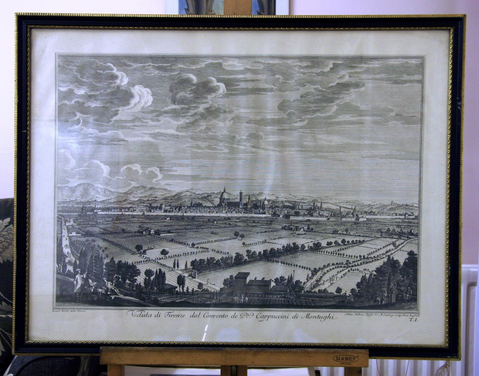 Veduta della città di Firenze, veduta (stampa, serie) di Giuseppe Zocchi (attribuito), Johann Andreas Pfeffel (attribuito) (Sec. XIX)