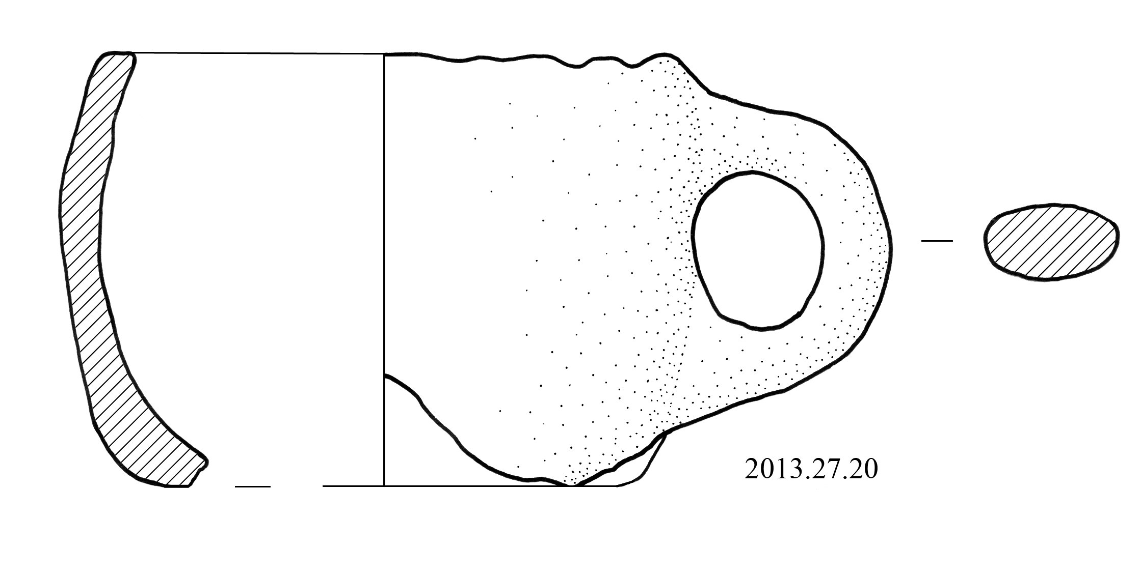 tazza, a corpo ovoide - Cultura di Polada (inizio/ metà Eta' antica del bronzo)