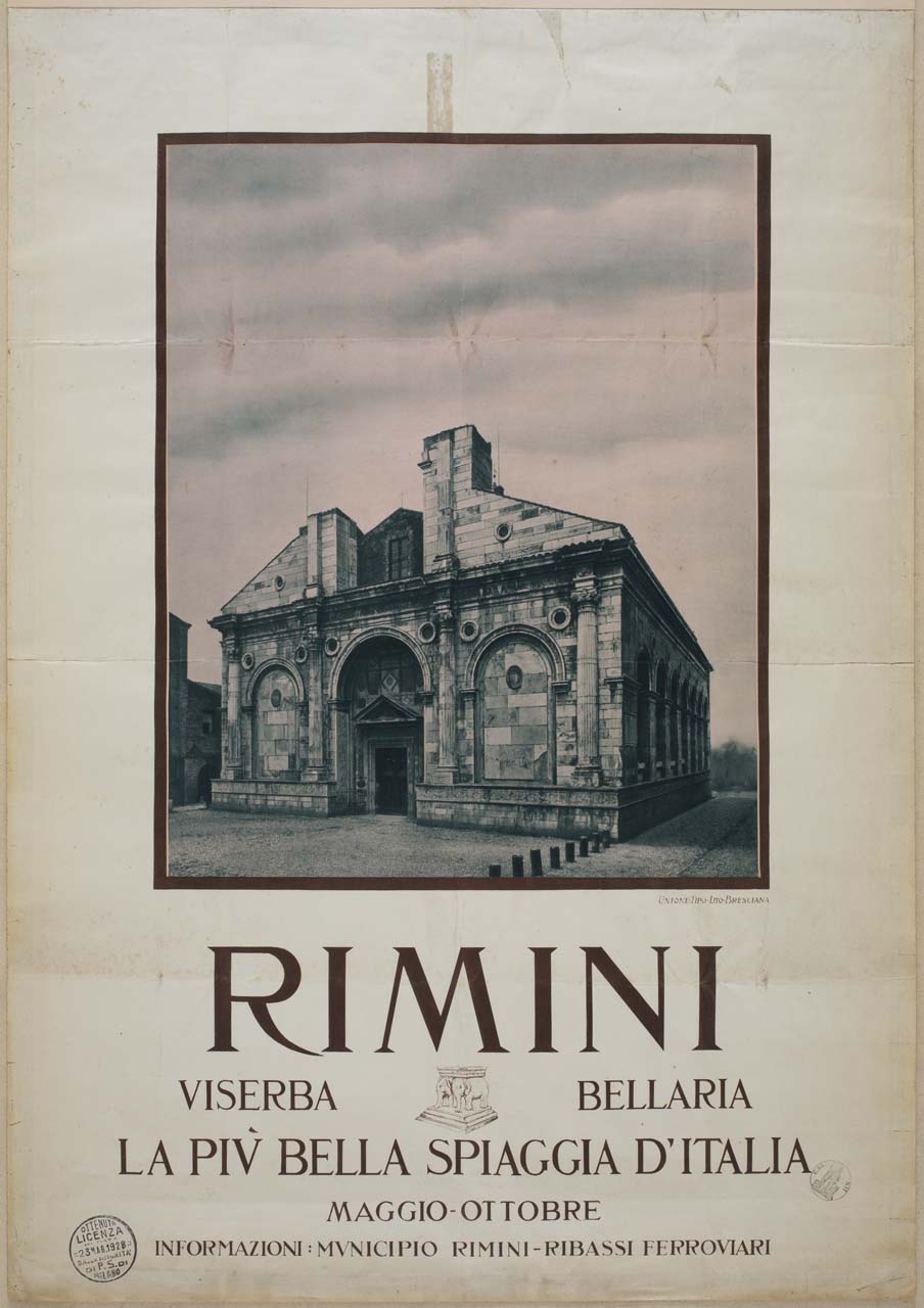 facciata del Tempio Malatestiano di Rimini (manifesto) - ambito italiano (sec. XX)