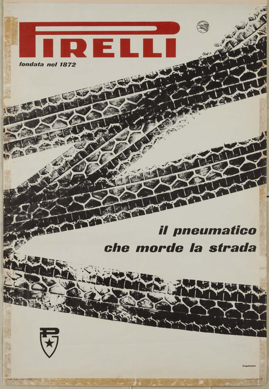 tracce di pneumatico che si intersecano su strada (manifesto) di Engelmann Michael (sec. XX)