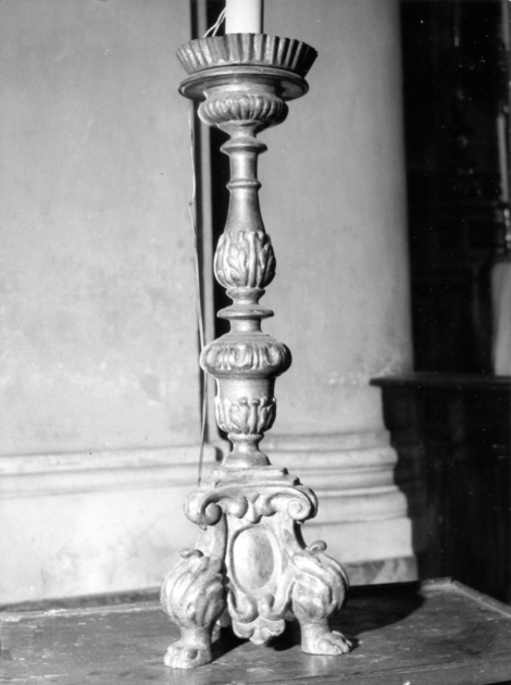 candeliere d'altare, serie - bottega lucchese (fine/ inizio secc. XVII/ XVIII)