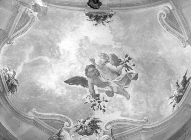ANGELI IN VOLO (dipinto, serie) di De Santi Bartolomeo (metà sec. XVIII)