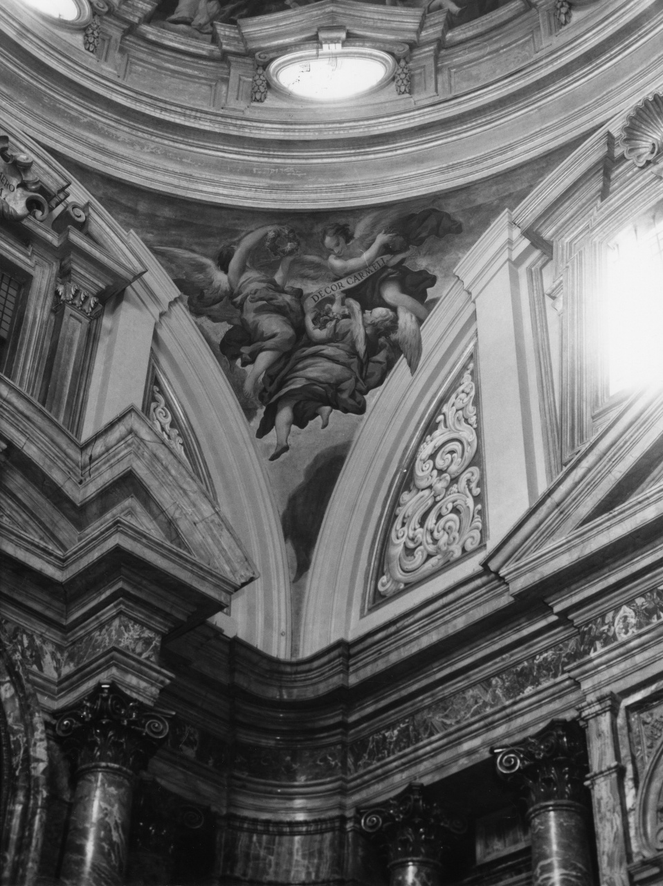 angeli con cartiglio (dipinto) di Dandini Pietro (sec. XVIII)