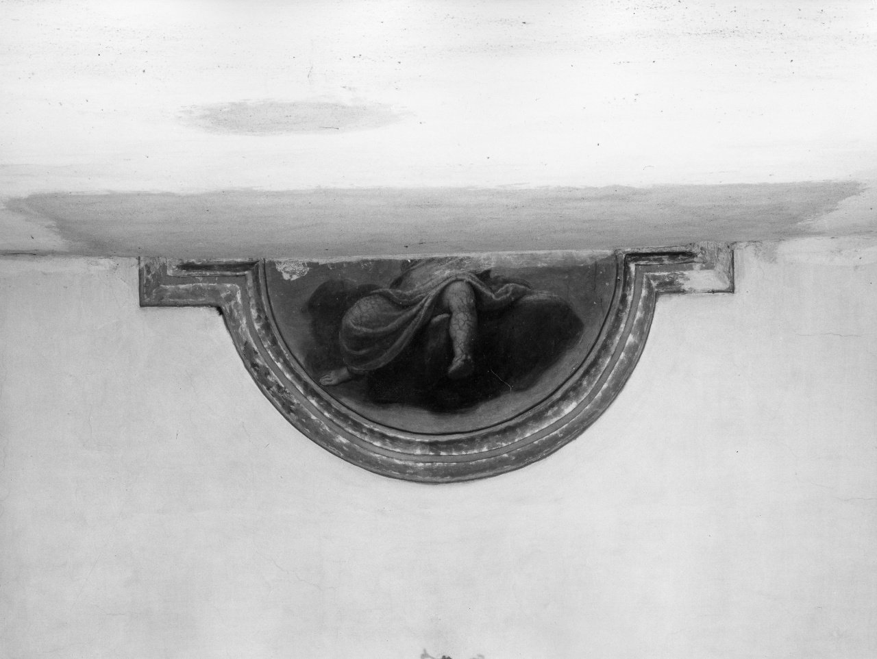 angelo con cartiglio (dipinto) - bottega toscana (sec. XVII)
