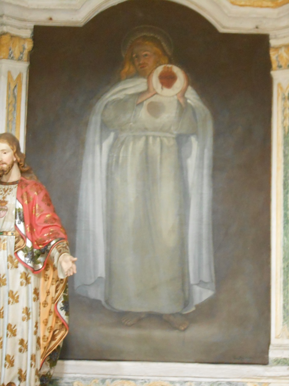 Sacro Cuore di Gesù (dipinto, opera isolata) di Olini Giacomo (sec. XX)
