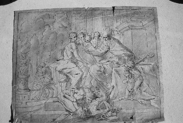 trionfo della Fede (disegno) di Paolini Pietro (sec. XVII)