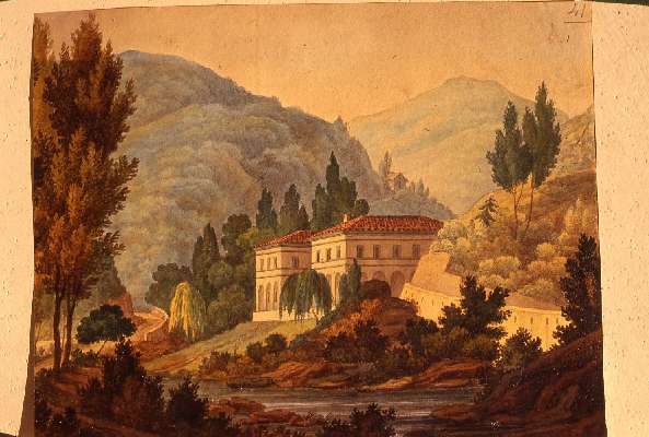 veduta di un palazzo (disegno) di Matraja Giuseppe (sec. XIX)