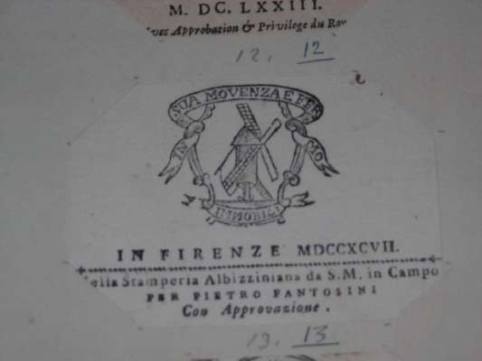 stemma con cartiglio (stampa, frammento) - ambito europeo (sec. XVIII)