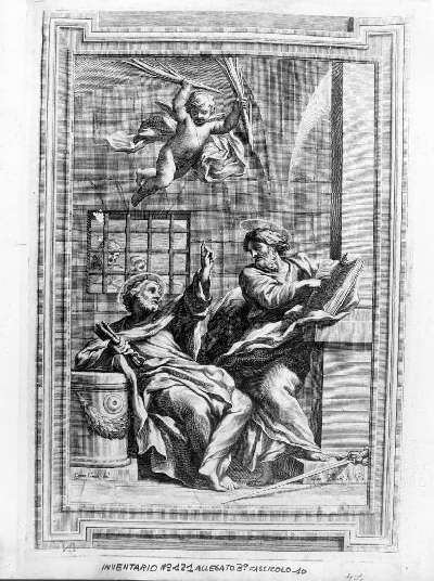San Pietro e San Paolo (stampa) di Ferri Ciro, Picart Etienne (seconda metà sec. XVII)
