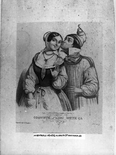 giovani amanti (stampa) - ambito francese, ambito francese, ambito francese (prima metà sec. XIX)