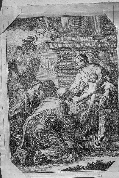 adorazione dei Re Magi (stampa) - ambito italiano, ambito italiano, ambito italiano (sec. XVII)