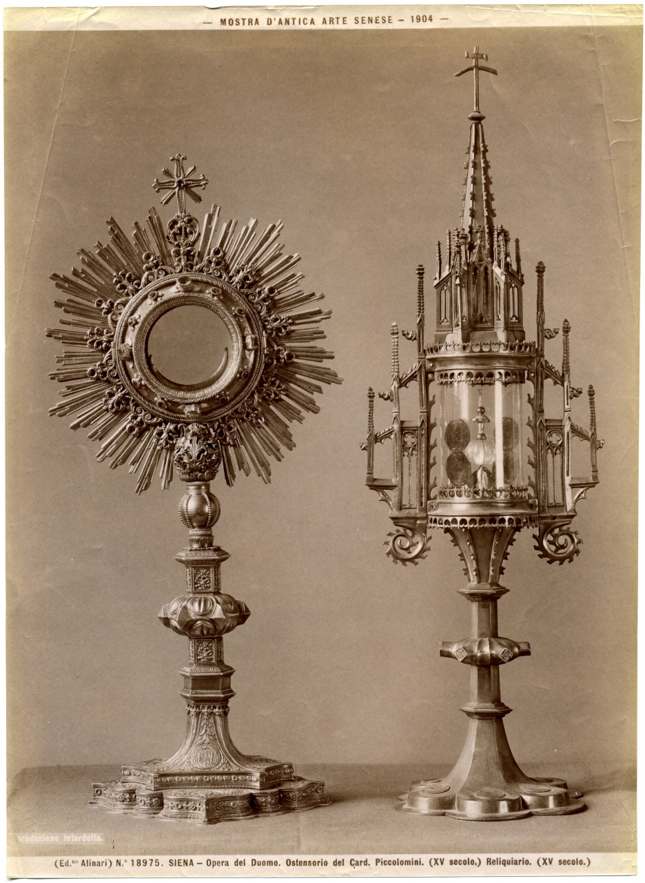 Siena-Opera del Duomo-Mostra d'arte antica senese-1904 (positivo) di Alinari, Fratelli (inizio XX)