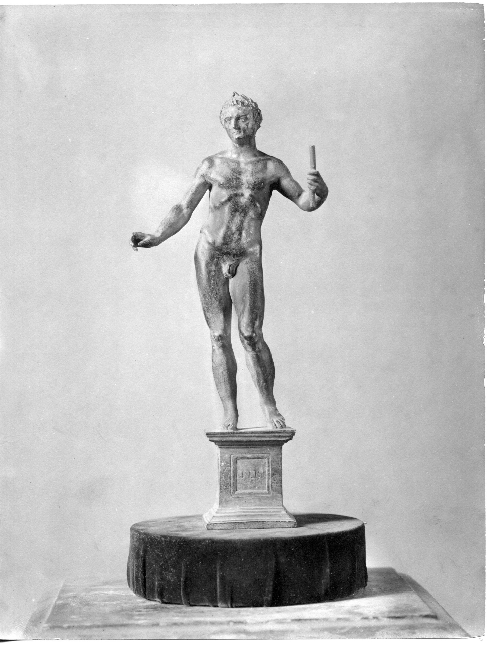 scultura italiana-metalli-bronzetti-imperatore Tiberio-aste (positivo) di Tacca, Pietro (attr), Edizioni Brogi (inizio XX)