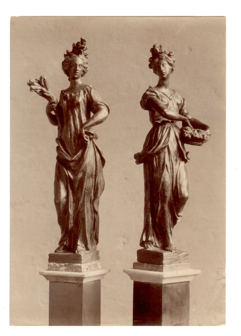 scultura italiana-bronzi-bronzetti-figure allegoriche-aste (positivo) di Francheville, Pieree (attr), Anonimo (XIX/ XX)