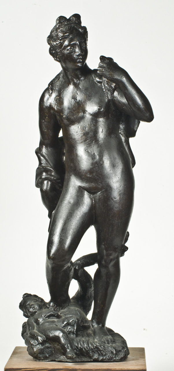 Venere marina con Cupido addormentato (statuetta, opera isolata) di Aspetti Tiziano (maniera) (fine/ inizio secc. XVI/ XVII)