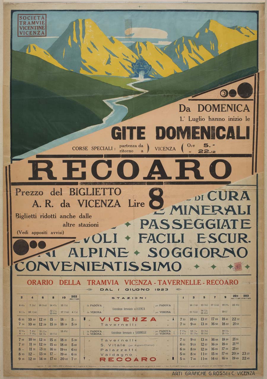 veduta della valle dell'Agno (manifesto) - ambito veneto (sec. XX)