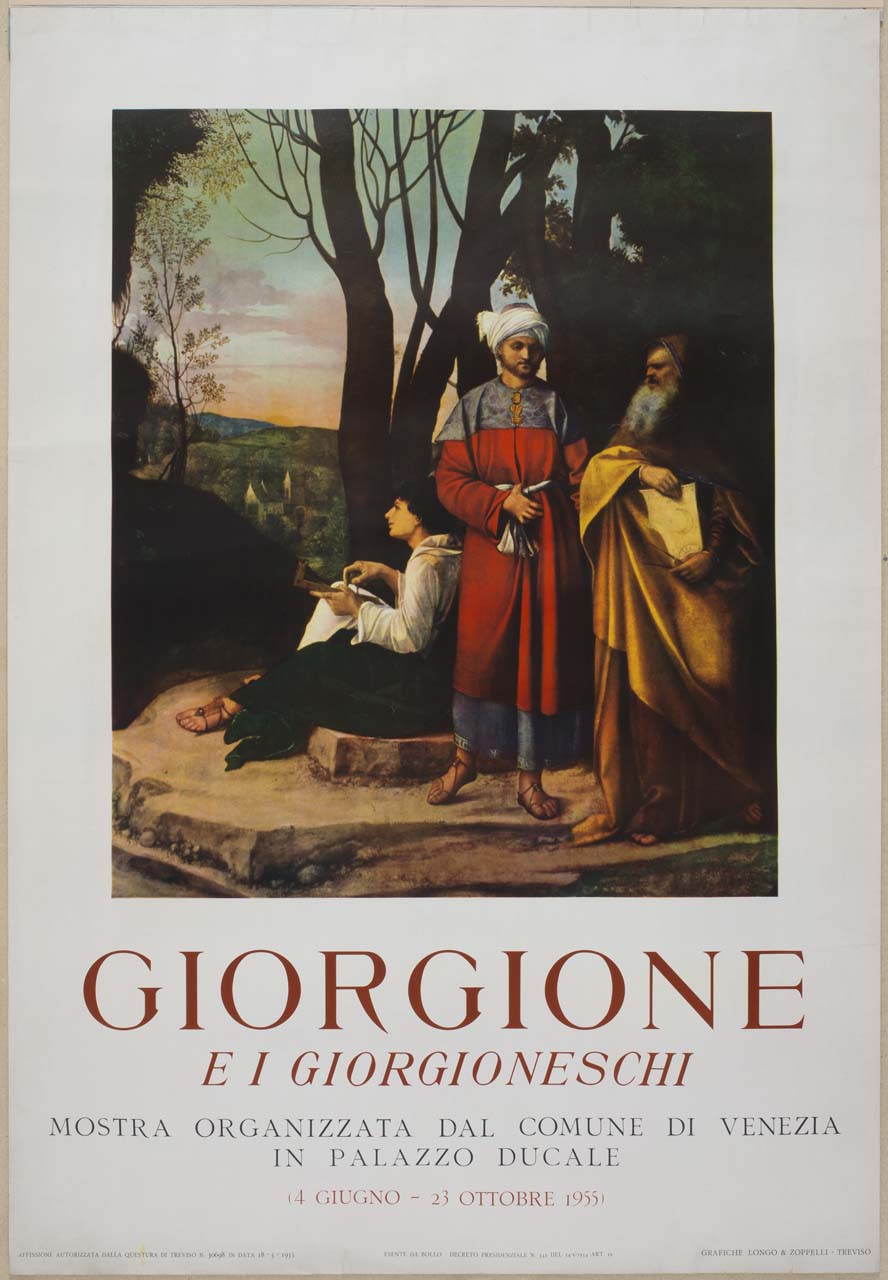 I Tre Filosofi di Giorgione (manifesto) - ambito veneto (sec. XX)