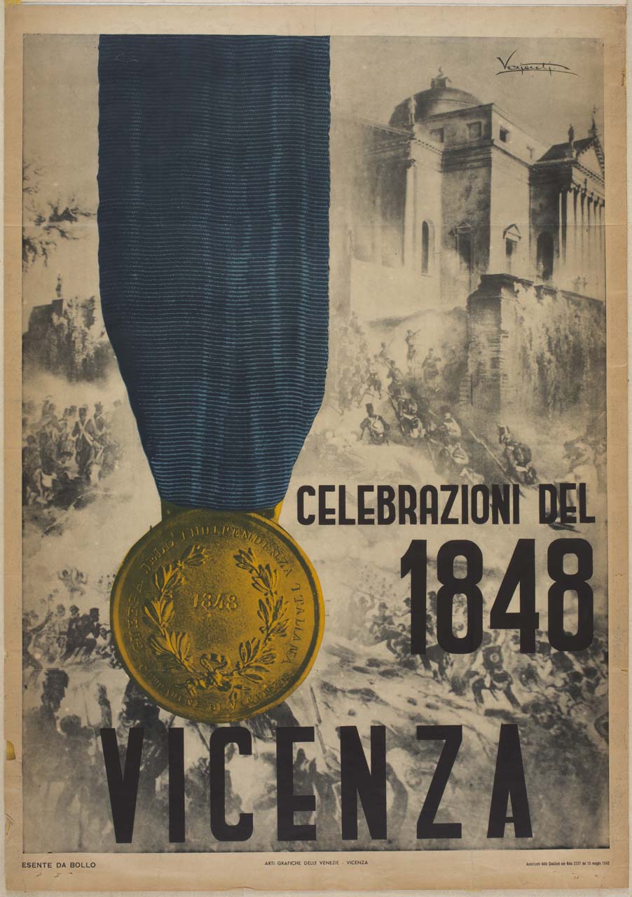 Assalto alla Rotonda dei Fratelli Adam (manifesto) di Vajenti Giampaolo (sec. XX)